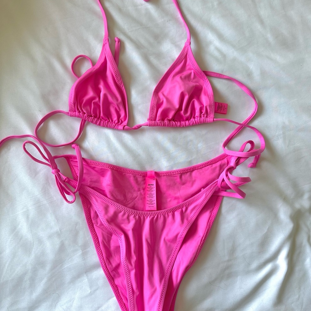 SKIMS Vibrant Pink Bikini Set
